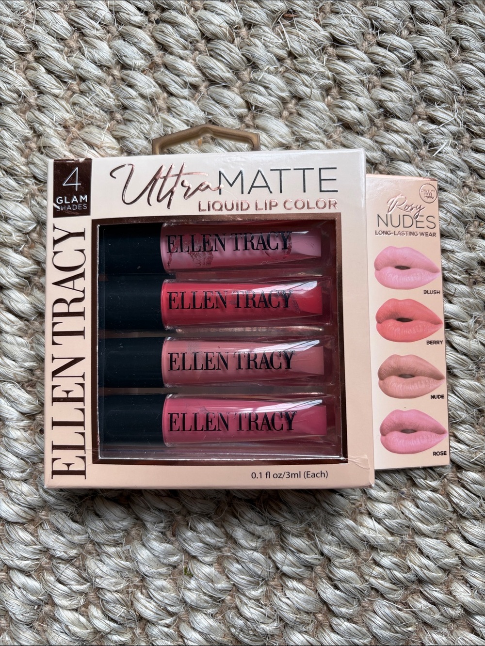 Ellen Tracy Ultra Matte Liquid Lip Color Set — Rosy Nudes Mix
